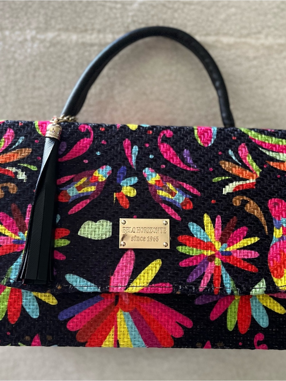 Bela Horizonte Multicolor Floral Top-Handle Bag